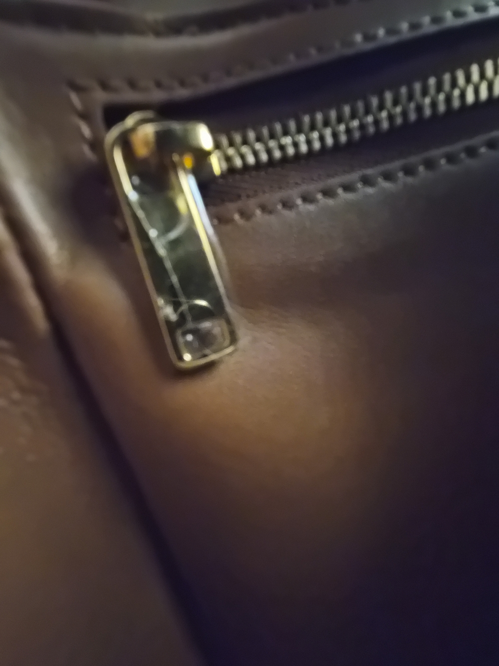 Celine Teen Triomphe Canvas Shoulder Bag with Tan Leather Trim - Picture 14 of 16
